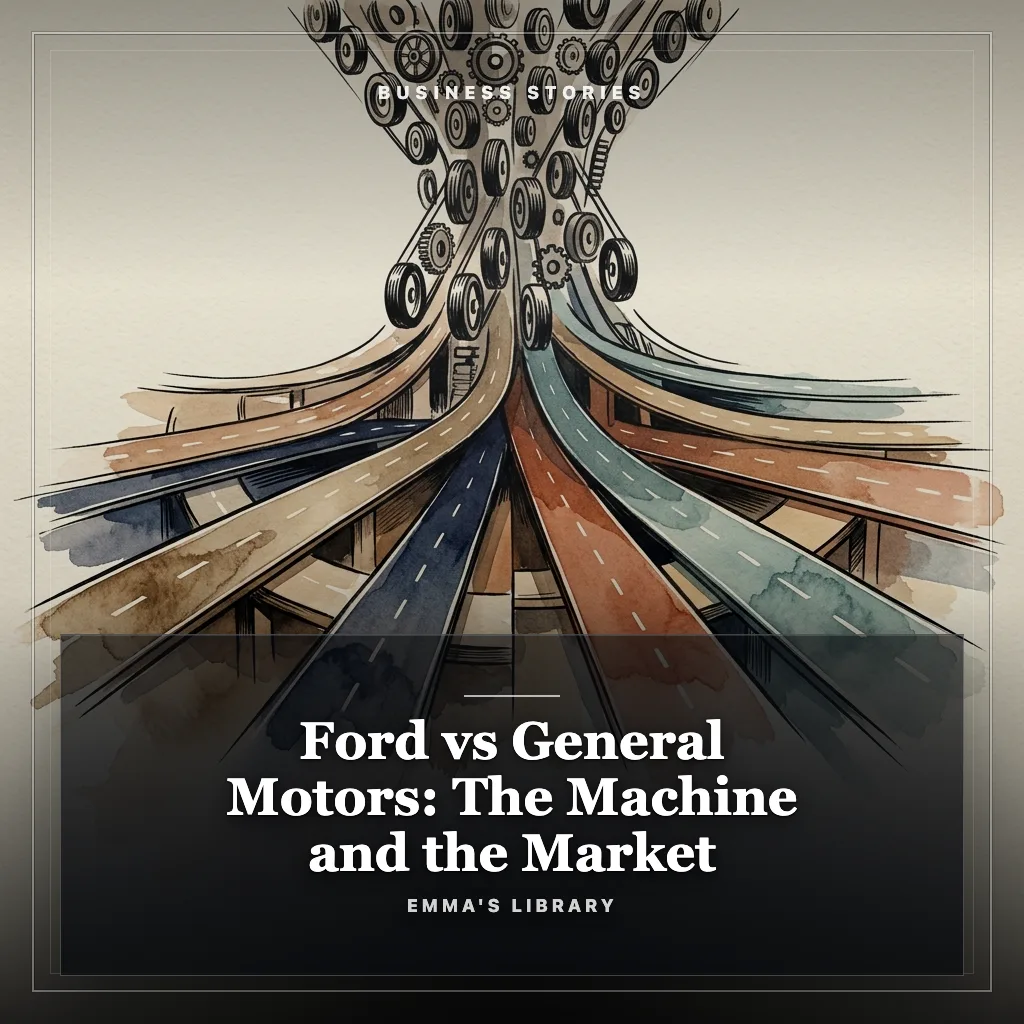 Audiobook cover: Ford vs General Motors: The Machine and the Market