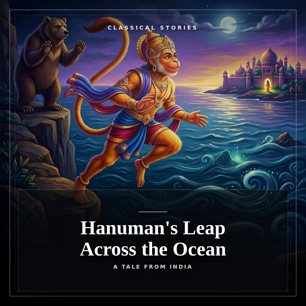 Audiobook cover: Hanuman's Leap Across the Ocean