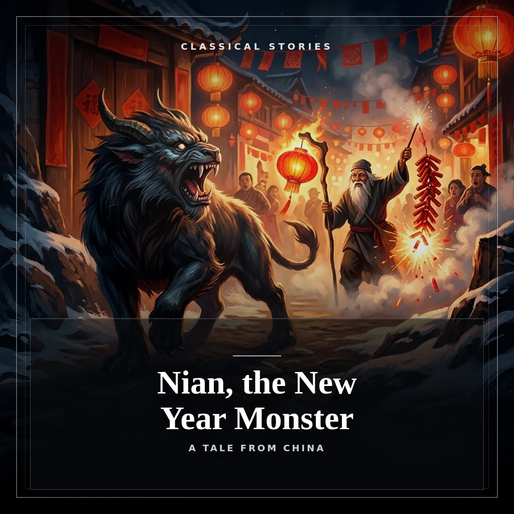 Audiobook cover: Nian, the New Year Monster