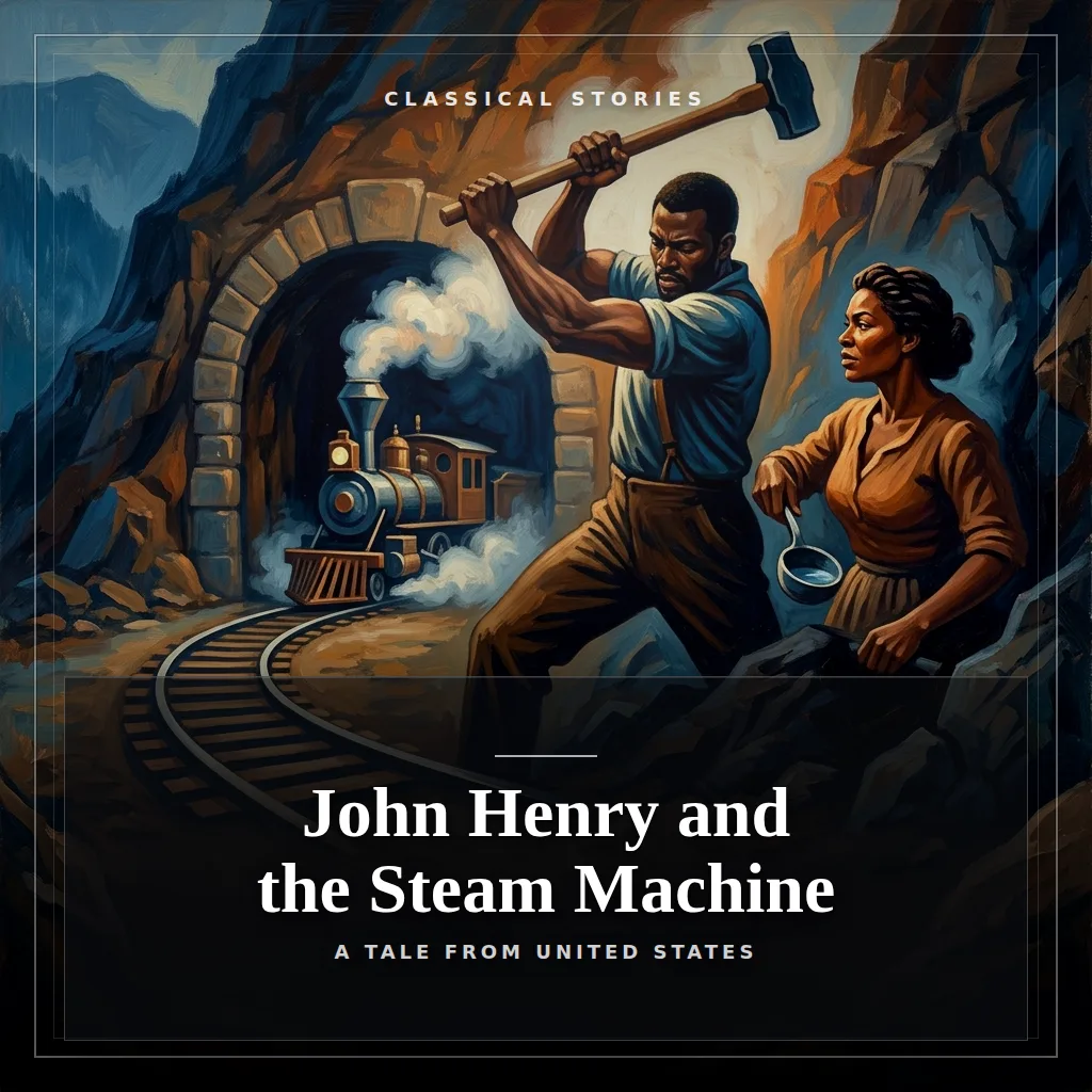 Audiobook cover: John Henry and the Steam Machine