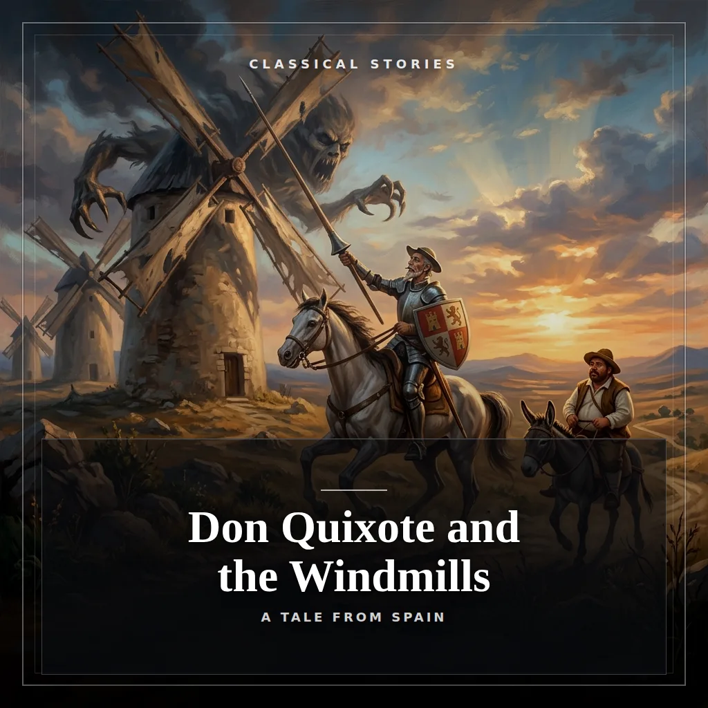 Audiobook cover: Don Quixote and the Windmills