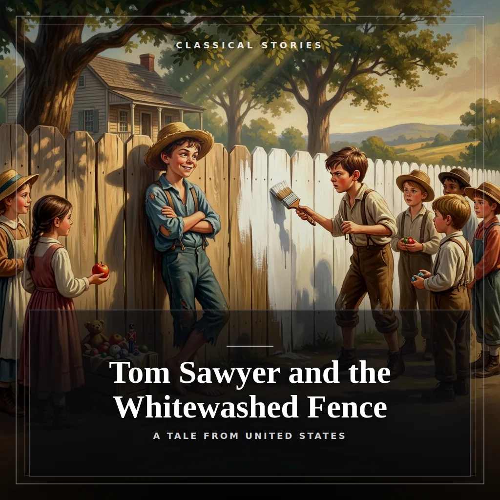 Audiobook cover: Tom Sawyer and the Whitewashed Fence
