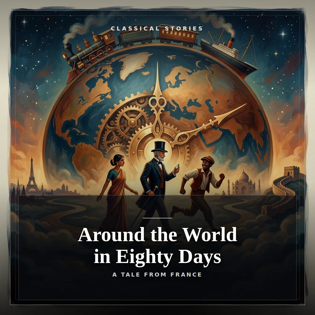 Audiobook cover: Around the World in Eighty Days