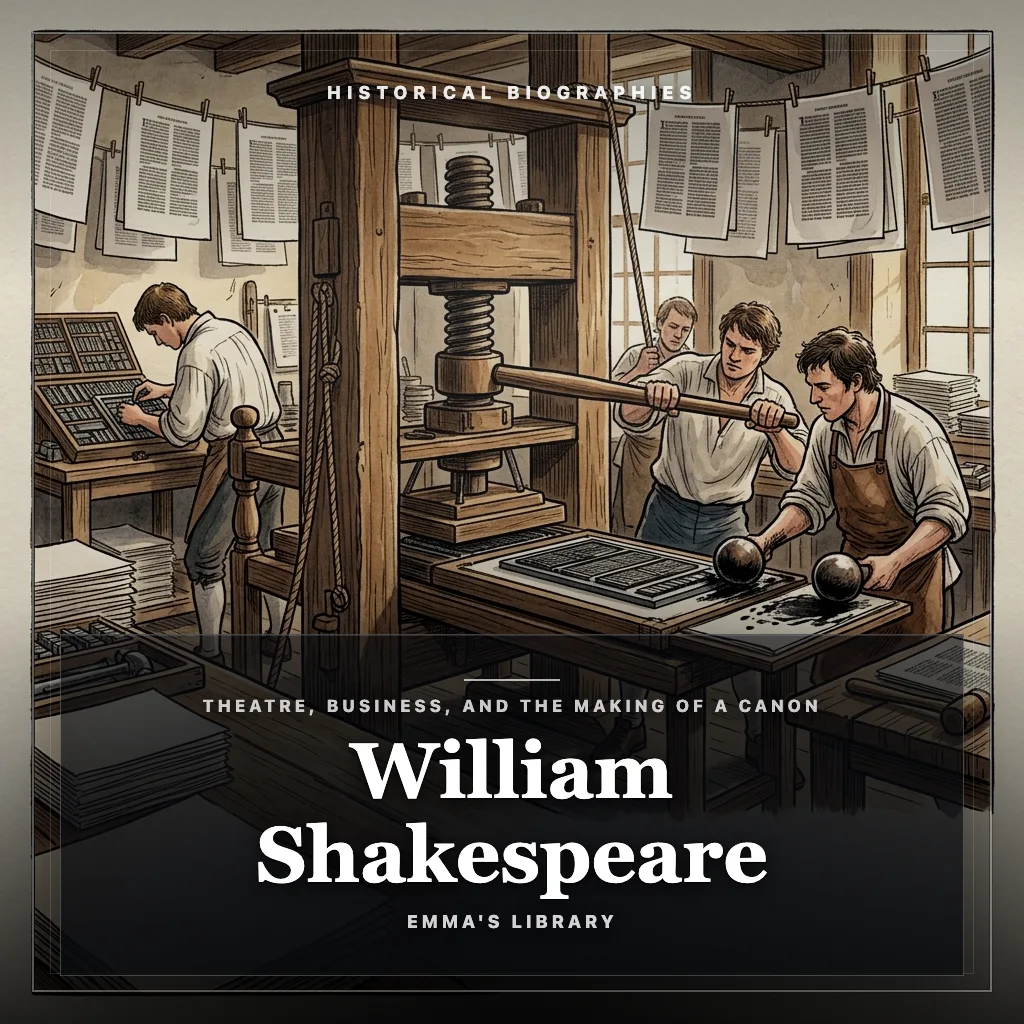 Audiobook cover: William Shakespeare: Theatre, Business, and the Making of a Canon