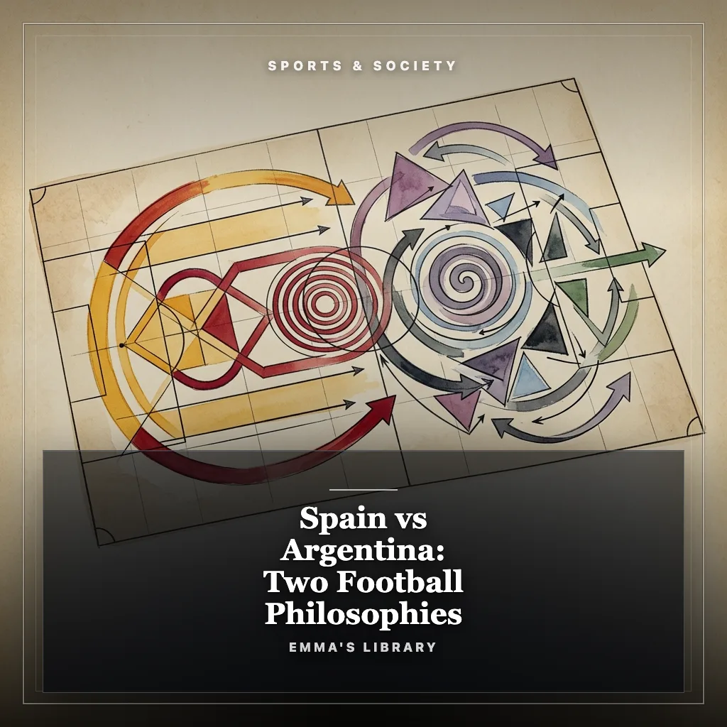 Audiobook cover: Spain vs Argentina: Two Football Philosophies