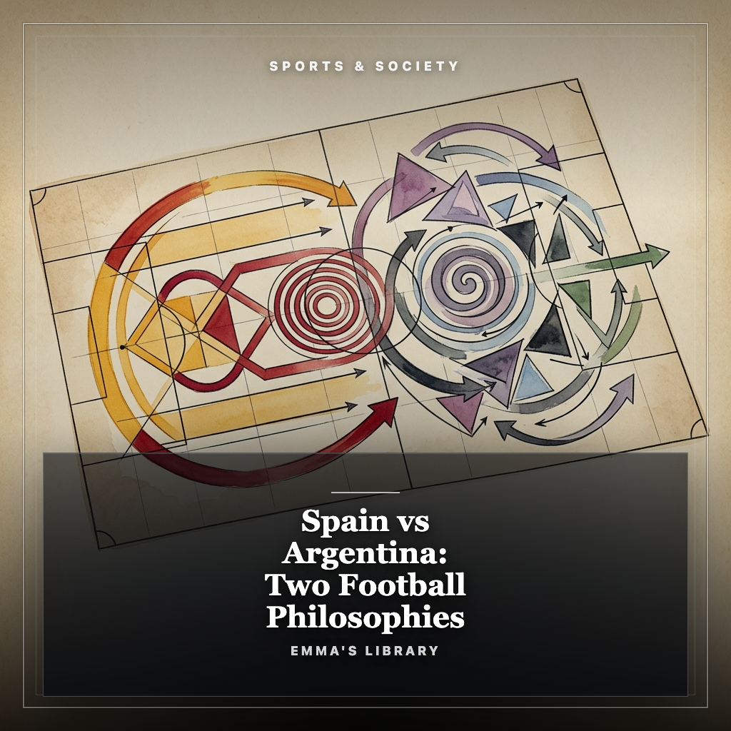 Audiobook cover: Spain vs Argentina: Two Football Philosophies