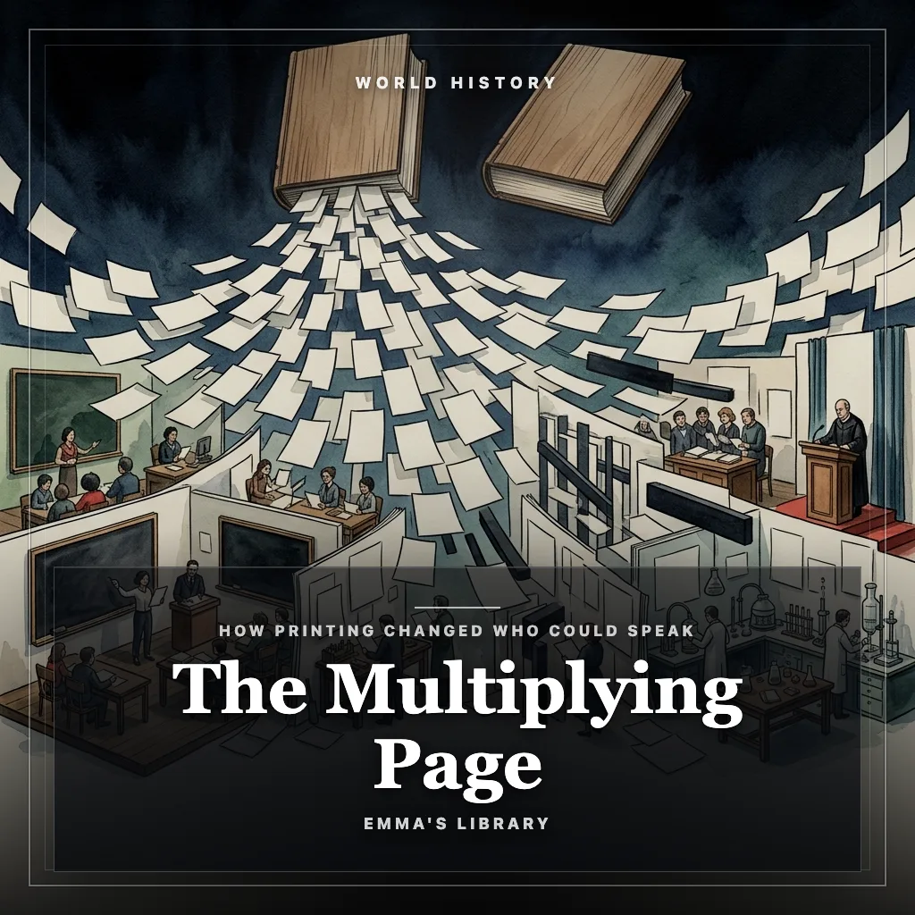 Audiobook cover: The Multiplying Page: How Printing Changed Who Could Speak