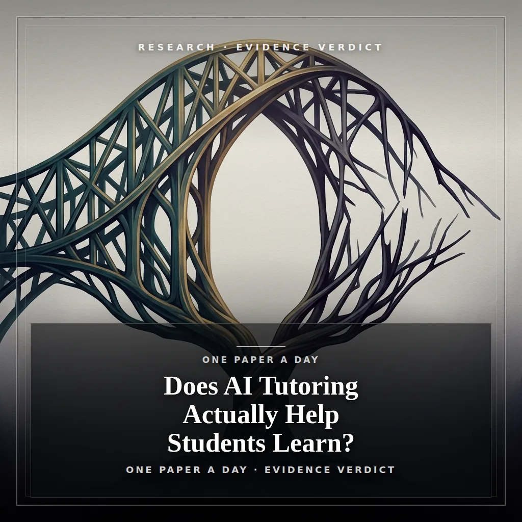 Audiobook cover: Does AI Tutoring Actually Help Students Learn?